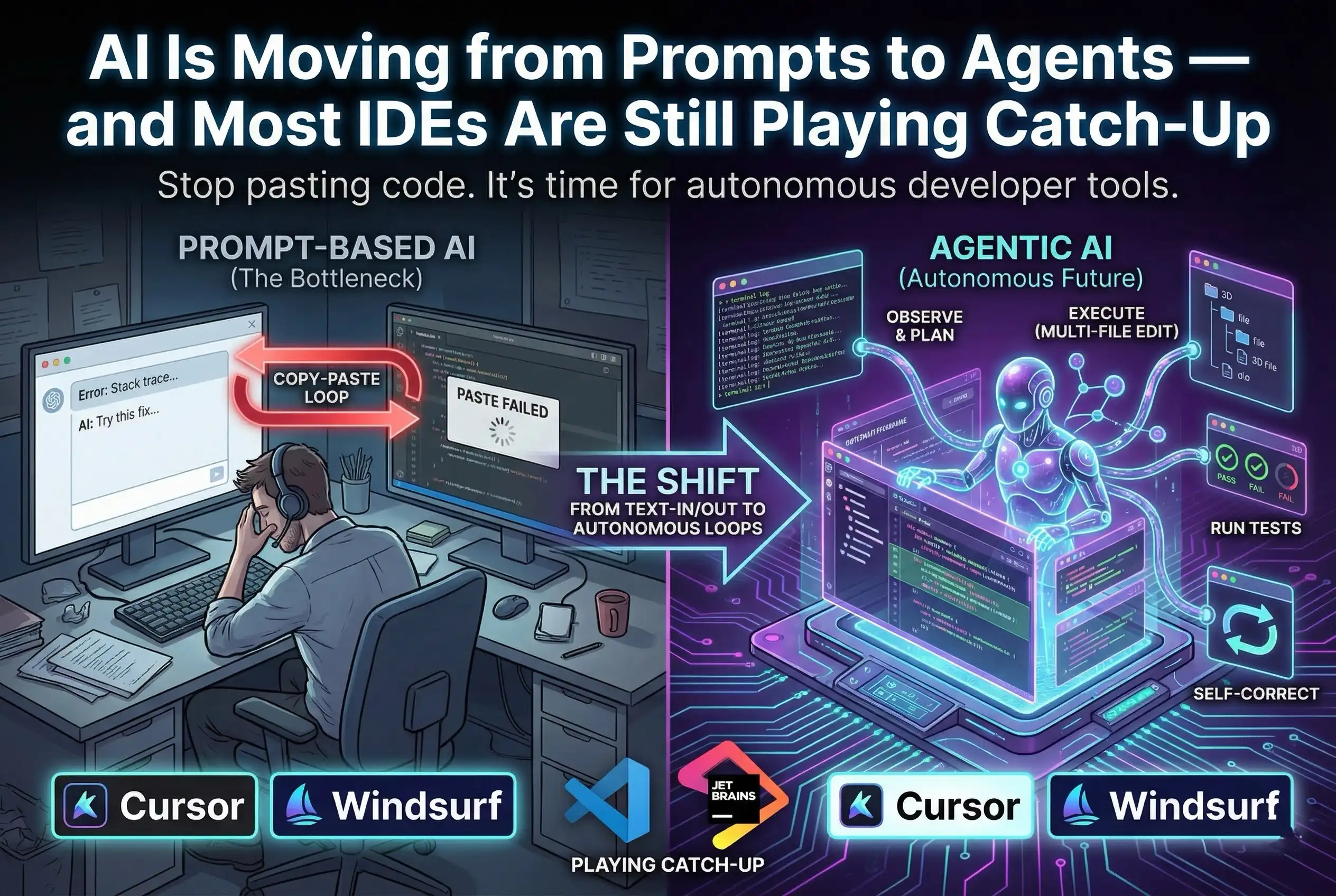 AI Is Moving from Prompts to Agents — and Most IDEs Are Still Playing Catch-Up